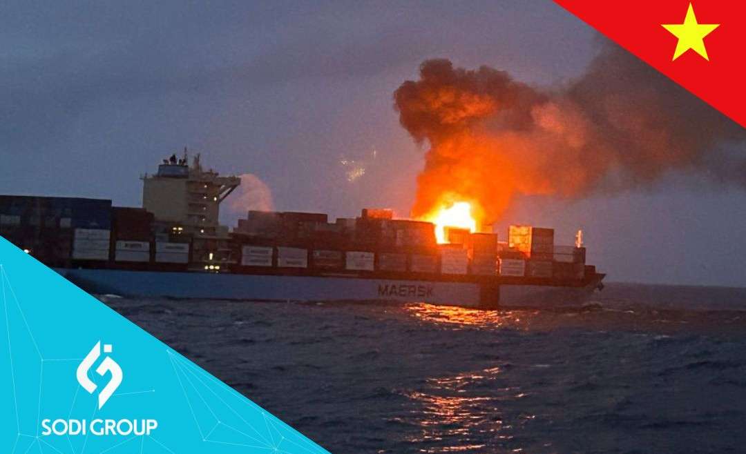 Fire breaks out on Maersk container ship